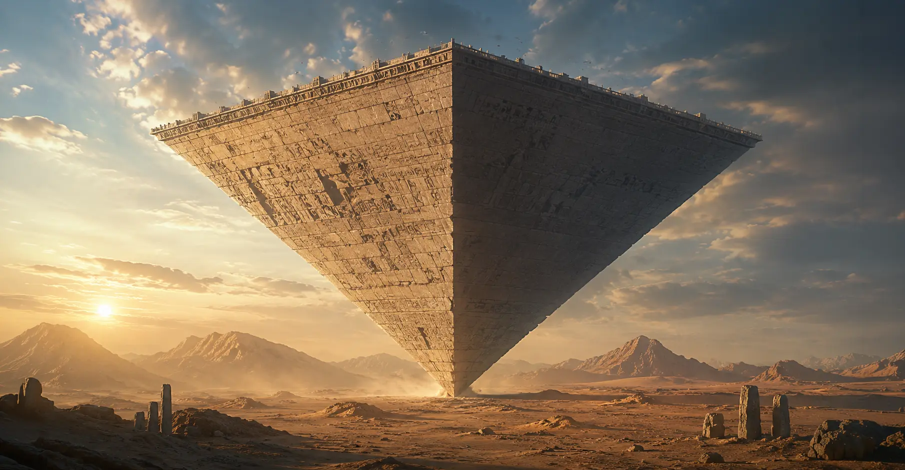 an upsidedown pyramid 