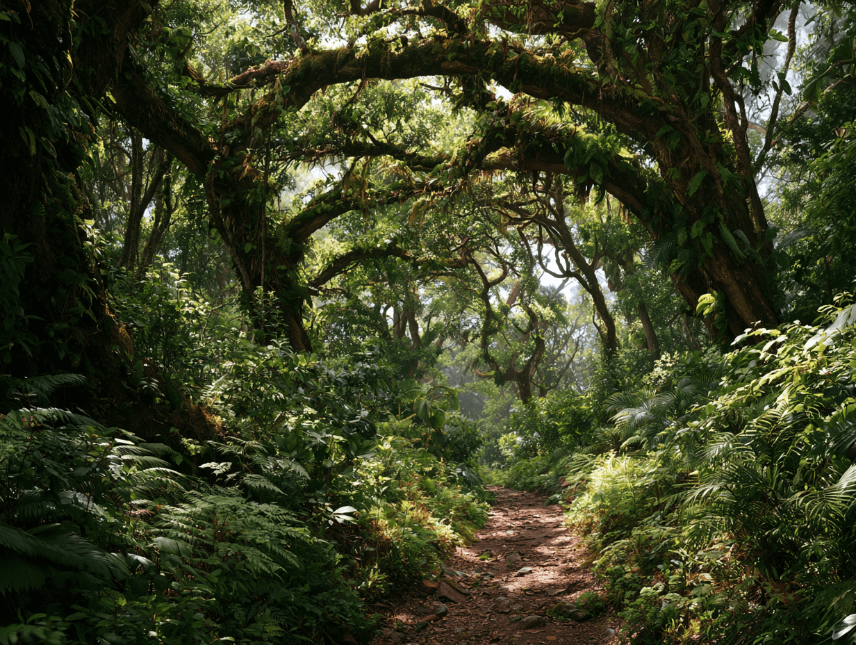 path in a rainforest